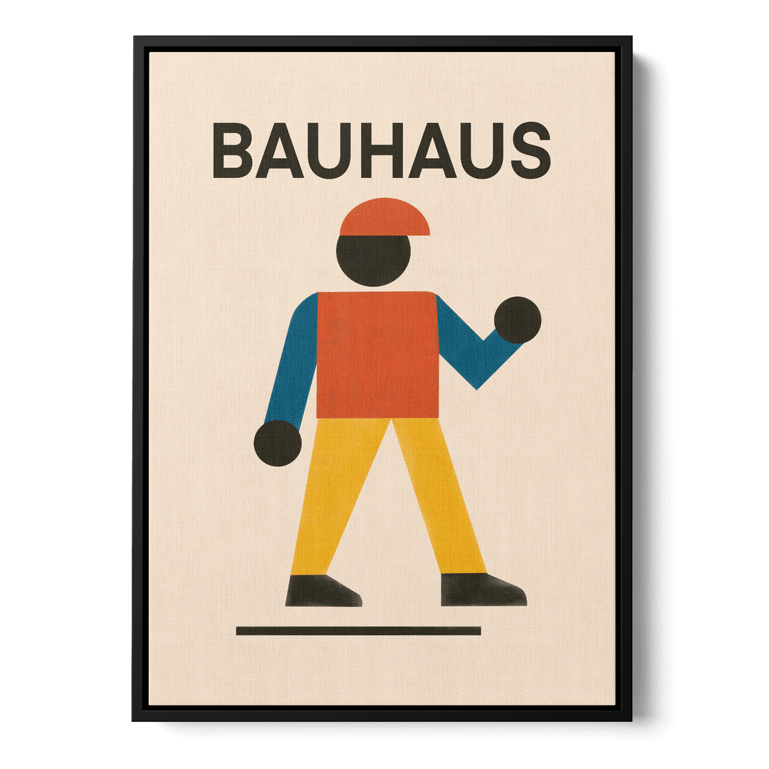 Bauhaus Minimalist Figure Canvas