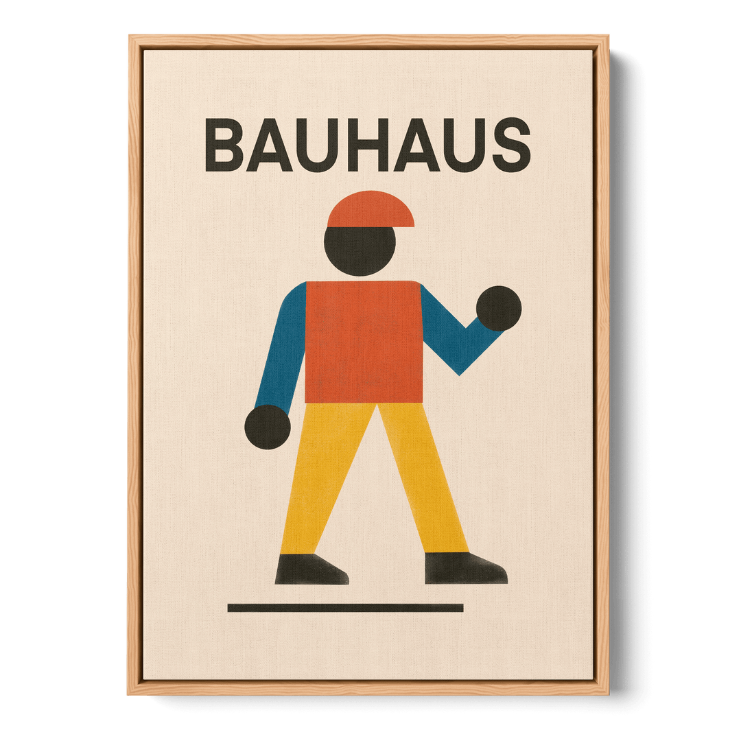 Bauhaus Minimalist Figure Canvas