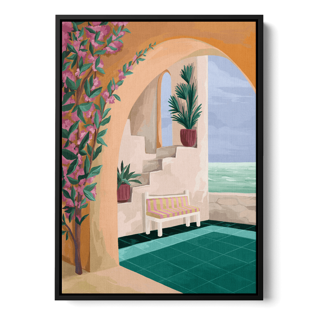 Bench With A View Canvas