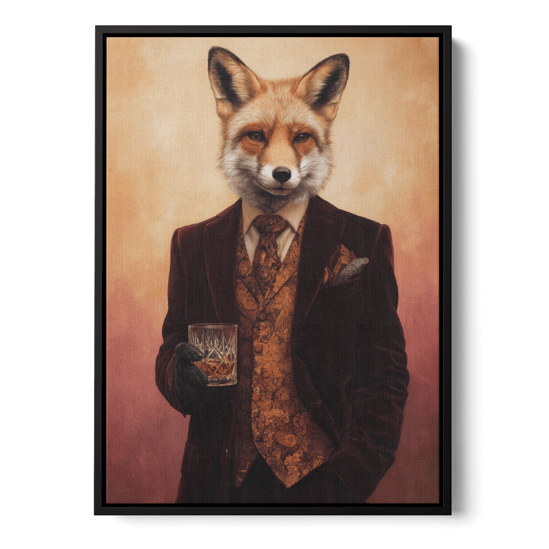 Fox In Velvet Suit Canvas