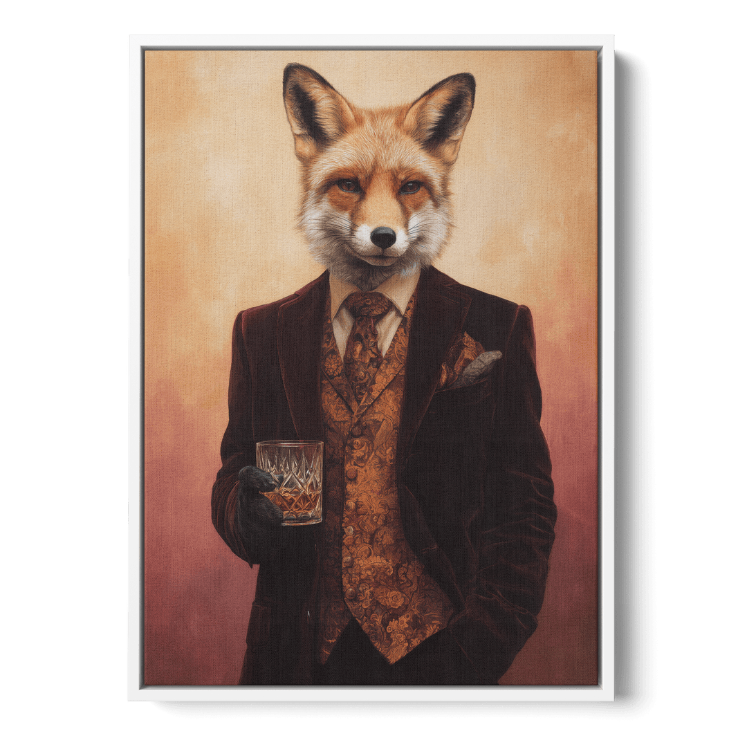 Fox In Velvet Suit Canvas