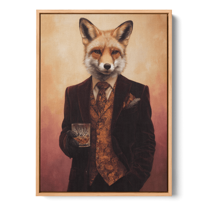Fox In Velvet Suit Canvas