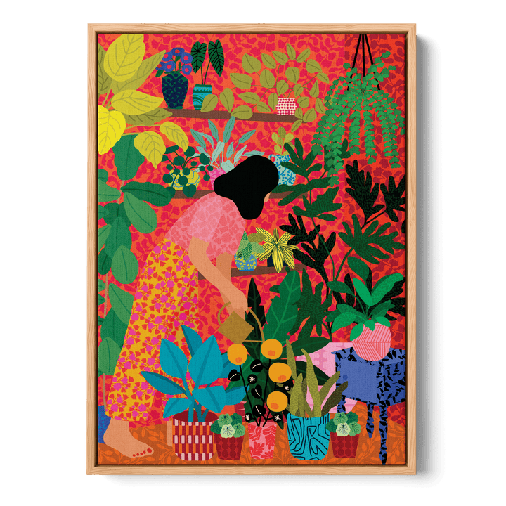 Watering My Plants Canvas