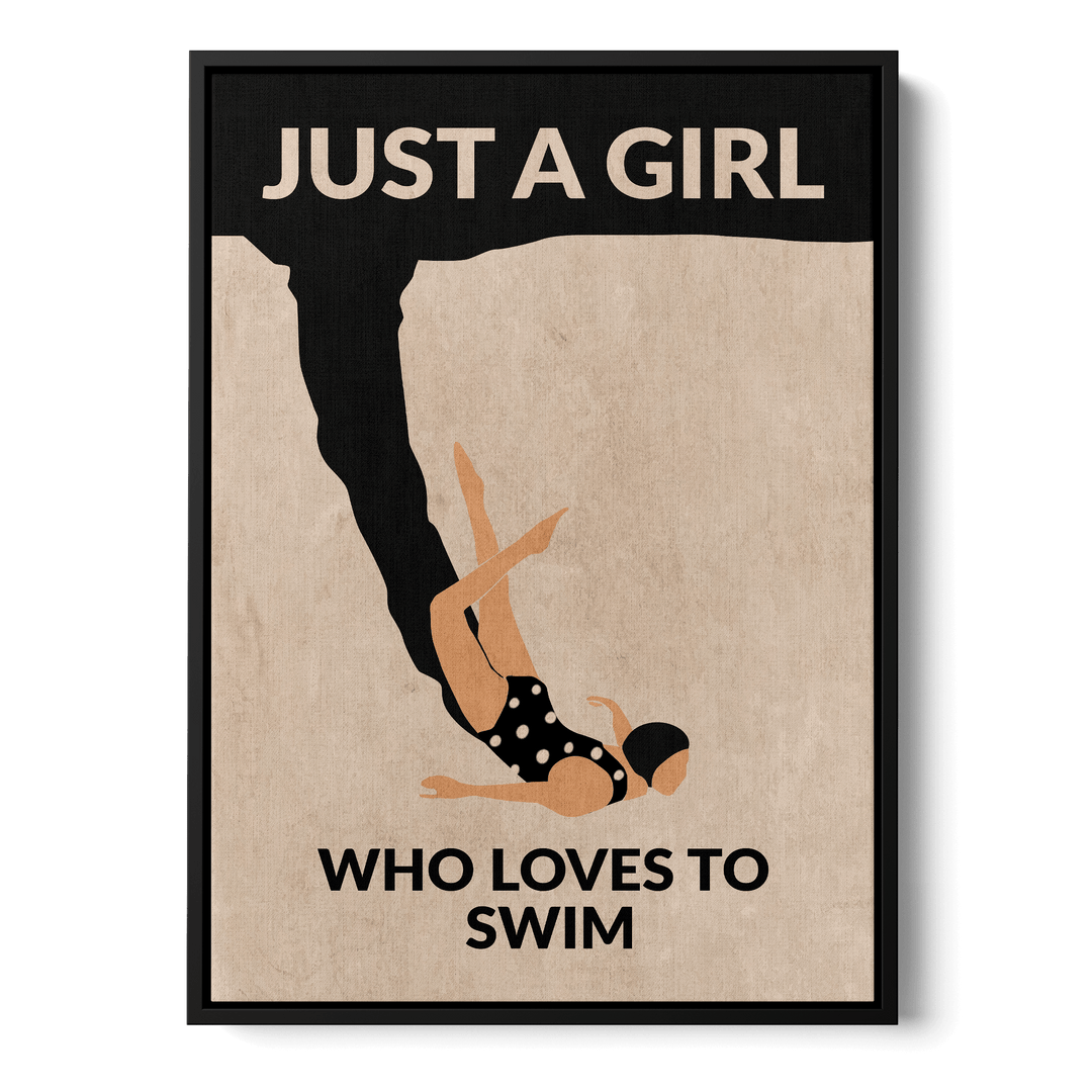 Just A Girl Who Loves To Swim Canvas