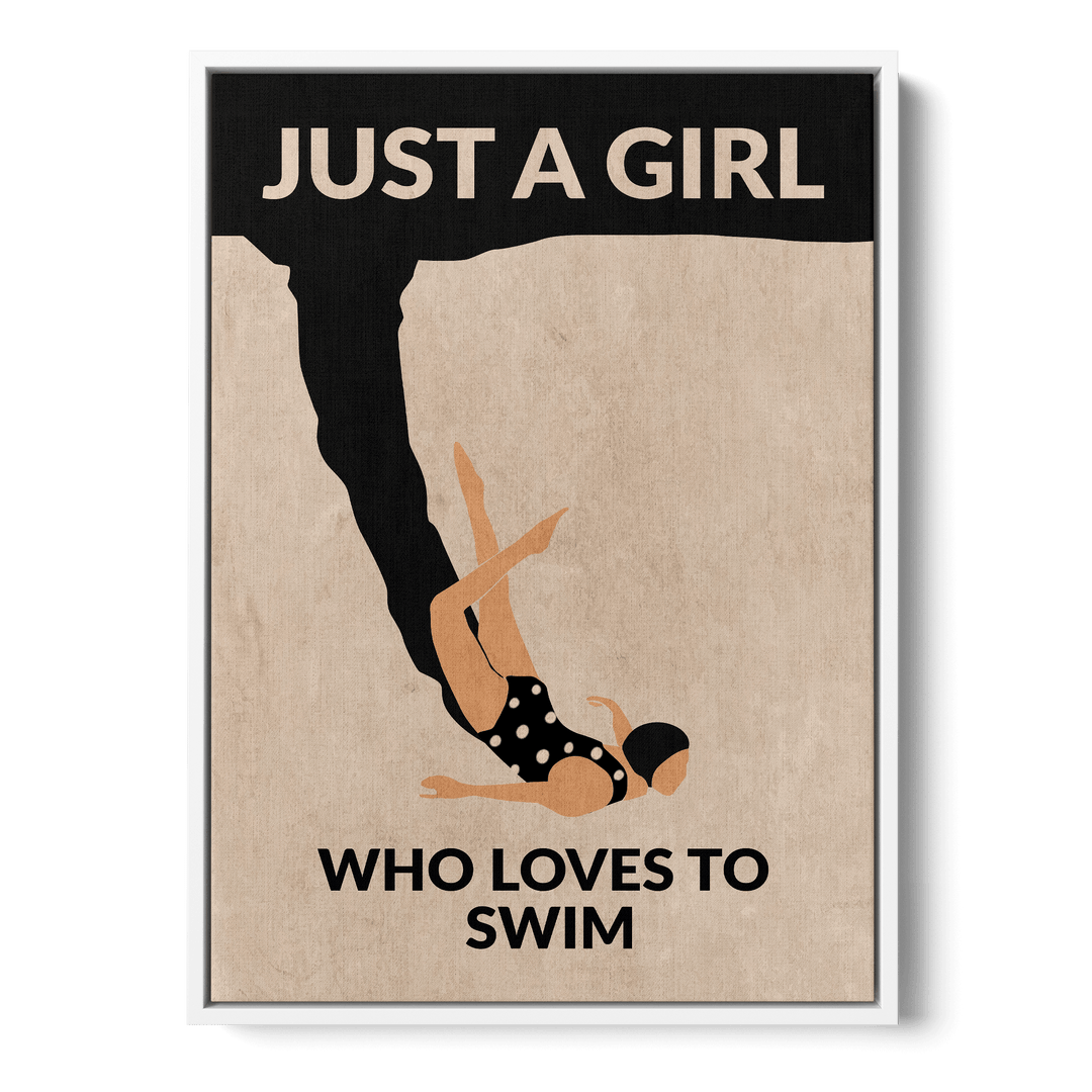 Just A Girl Who Loves To Swim Canvas