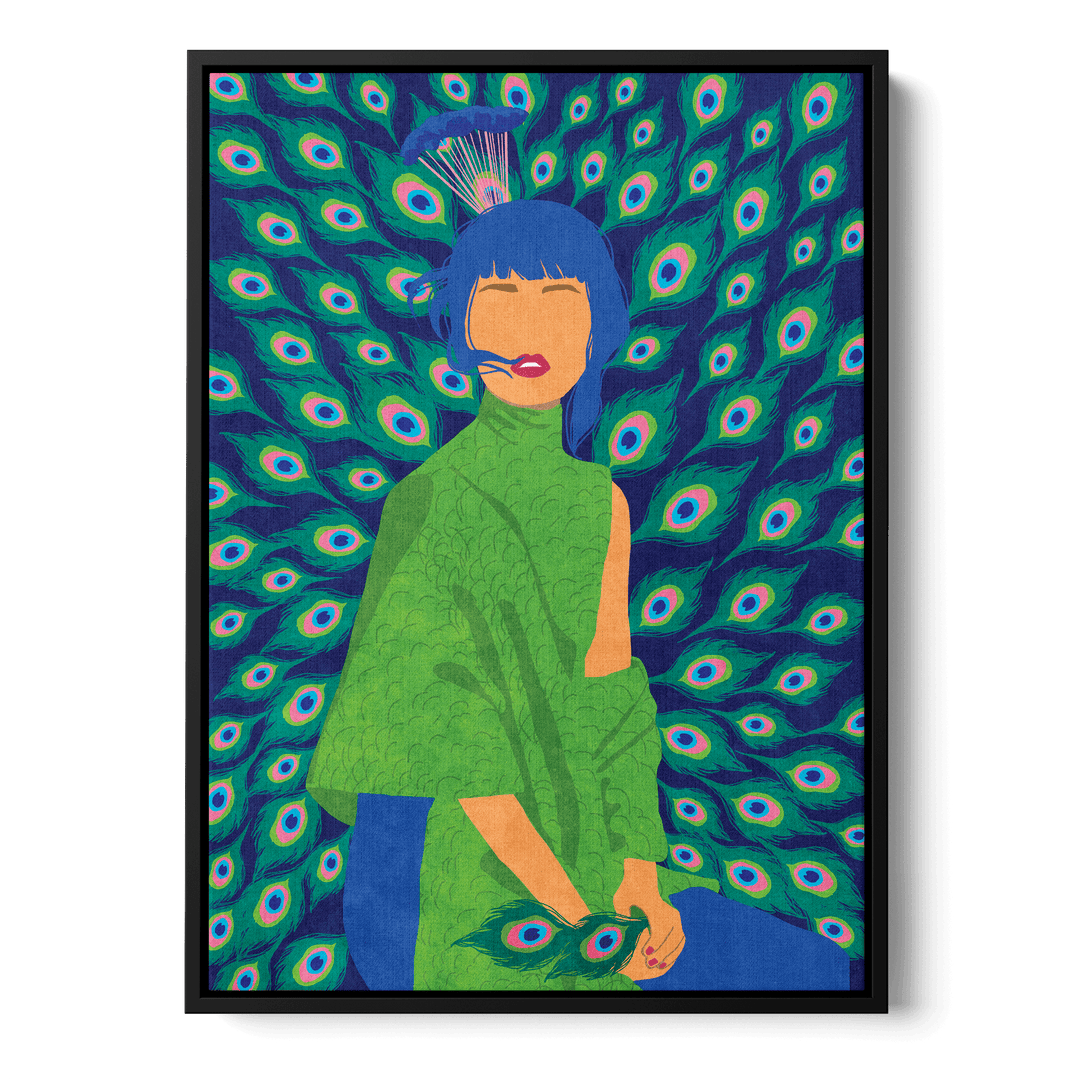 Peacock Woman Canvas