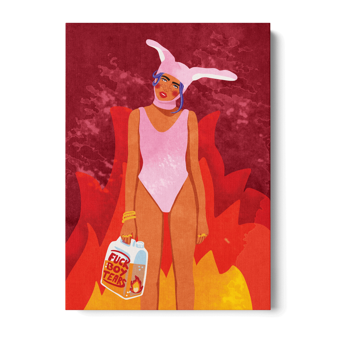 Girl On Fire Canvas