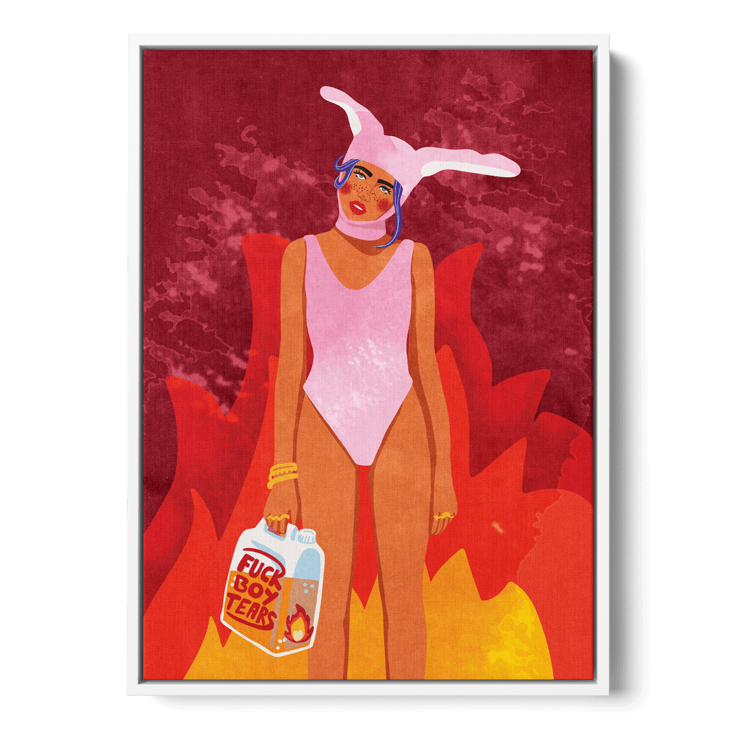 Girl On Fire Canvas