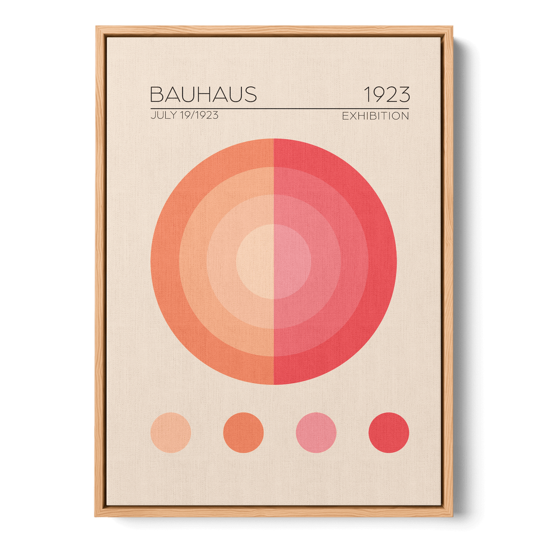 Bauhaus Pembe Daire Canvas