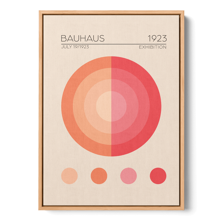 Bauhaus Pembe Daire Canvas