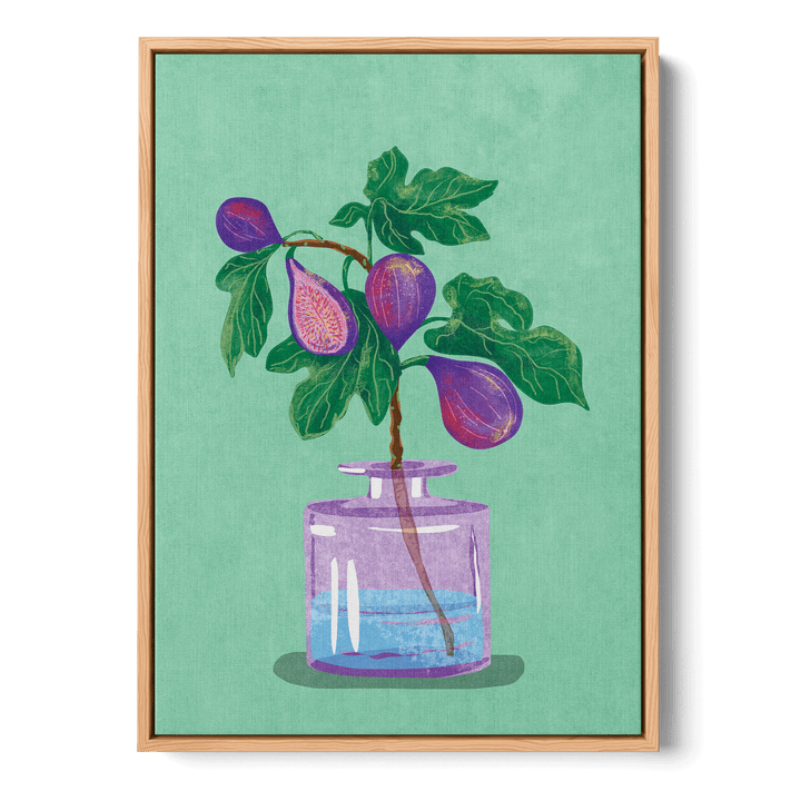 Figs Branch In Vase Canvas