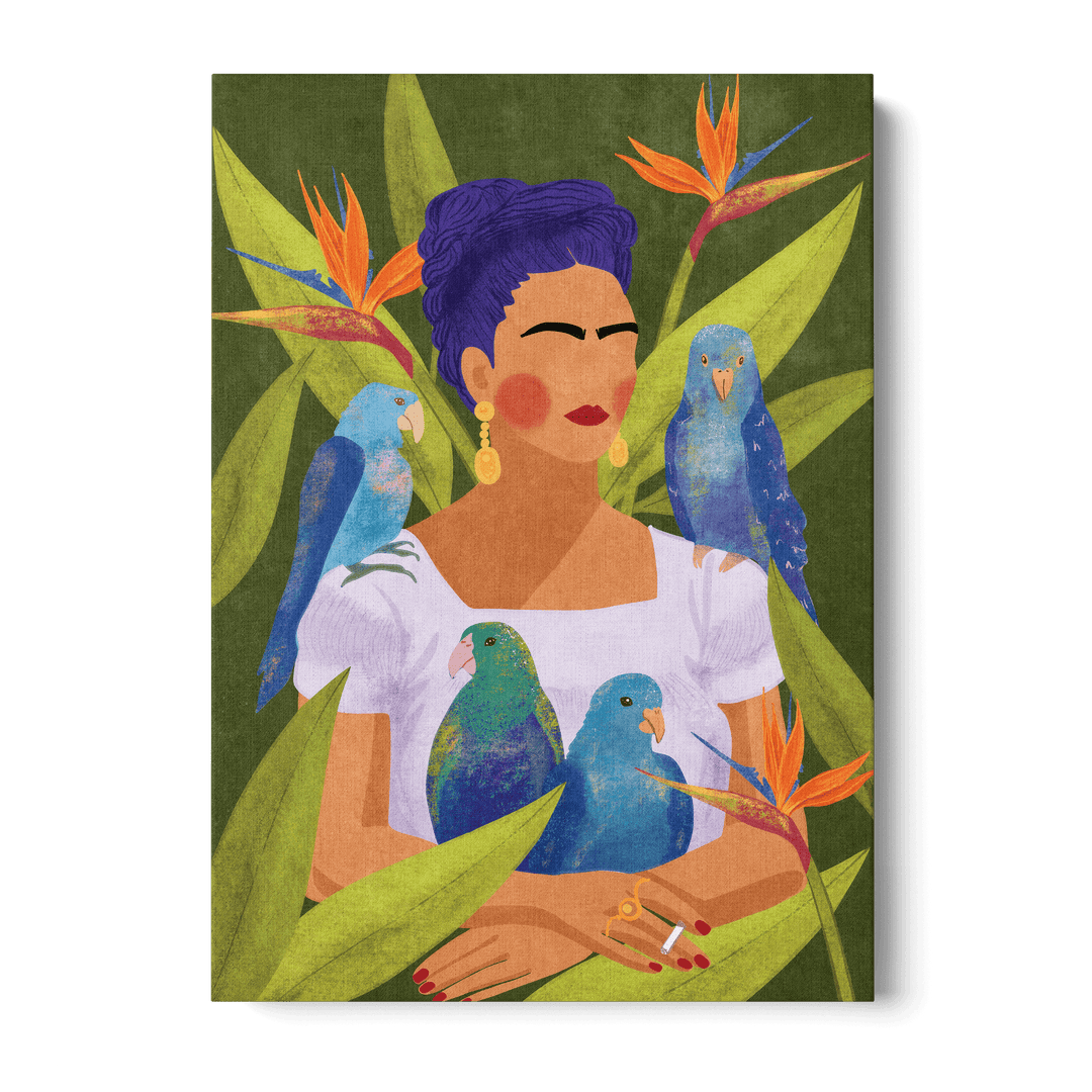 Frida And Birds Canvas