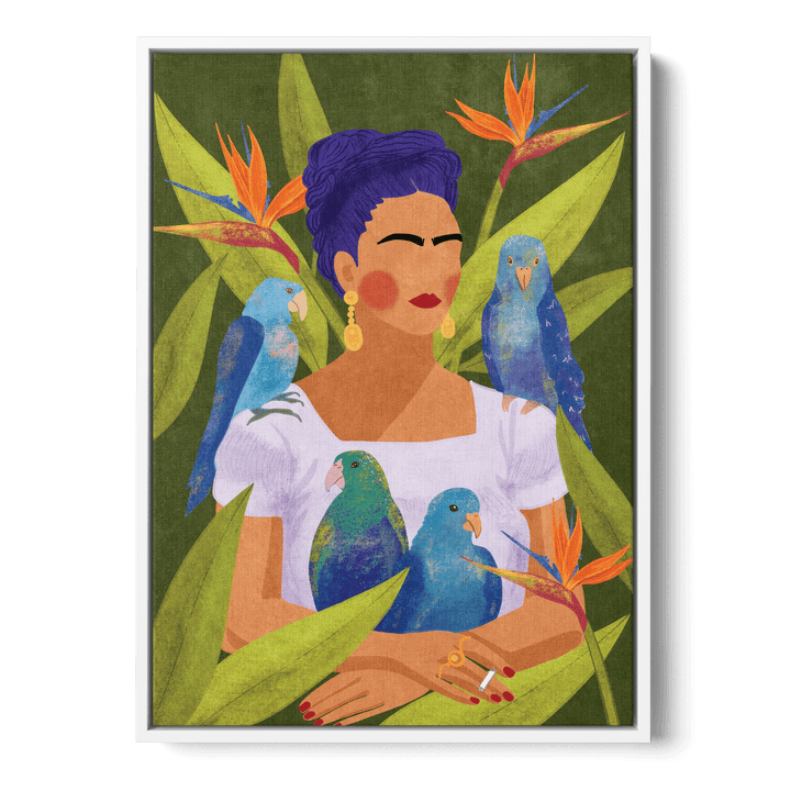 Frida And Birds Canvas