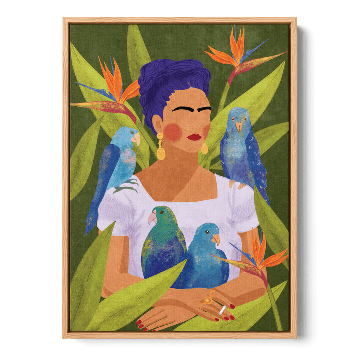 Frida And Birds Canvas