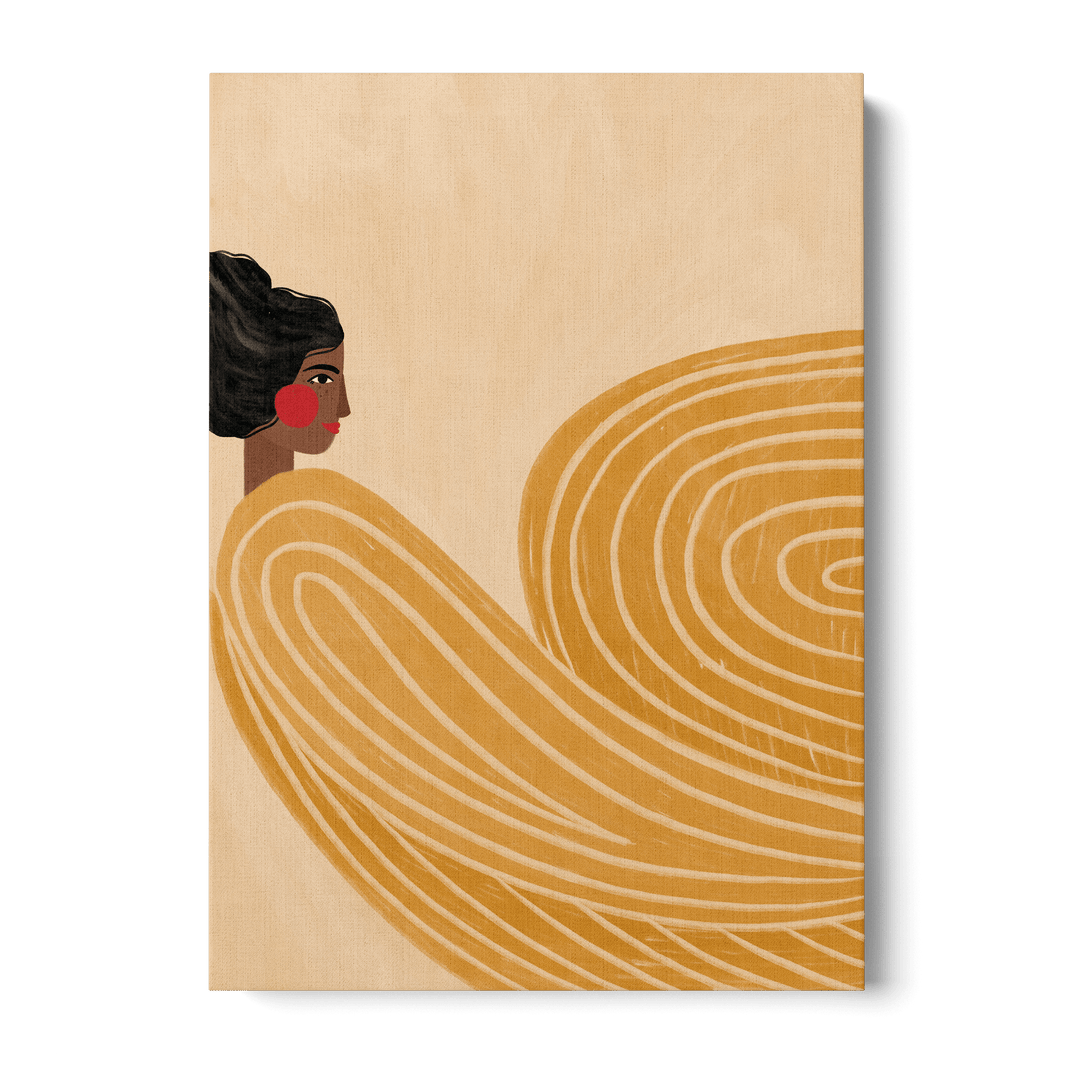 Woman With Yellow Stripes Canvas