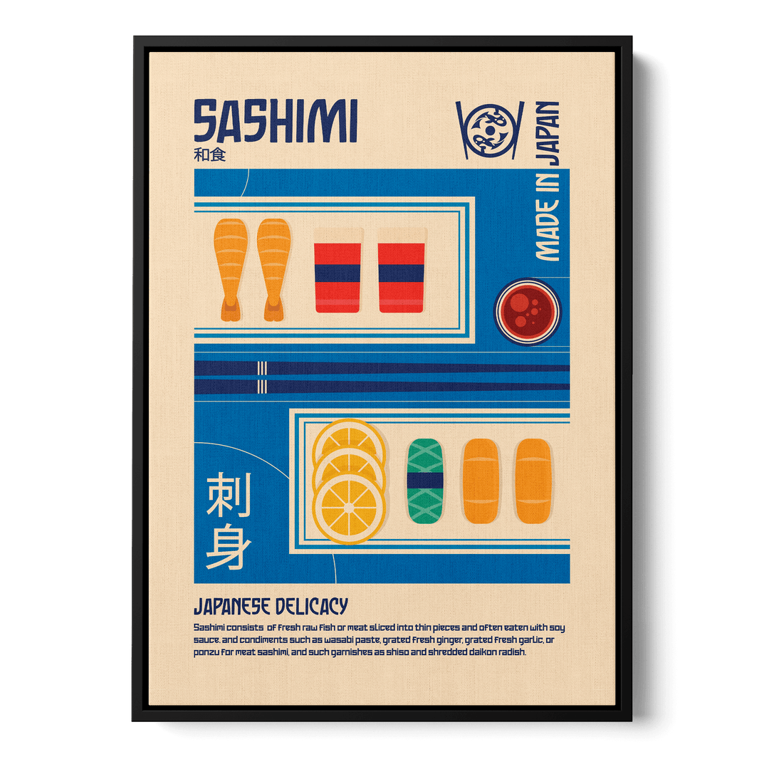 Sashimi Japanese Food Canvas