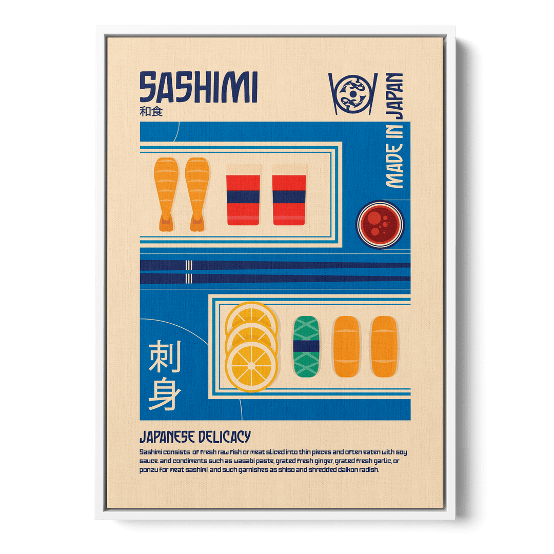 Sashimi Japanese Food Canvas