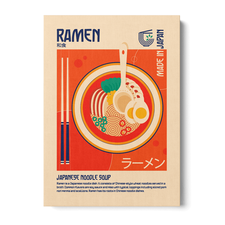 Ramen Japanese Food Canvas