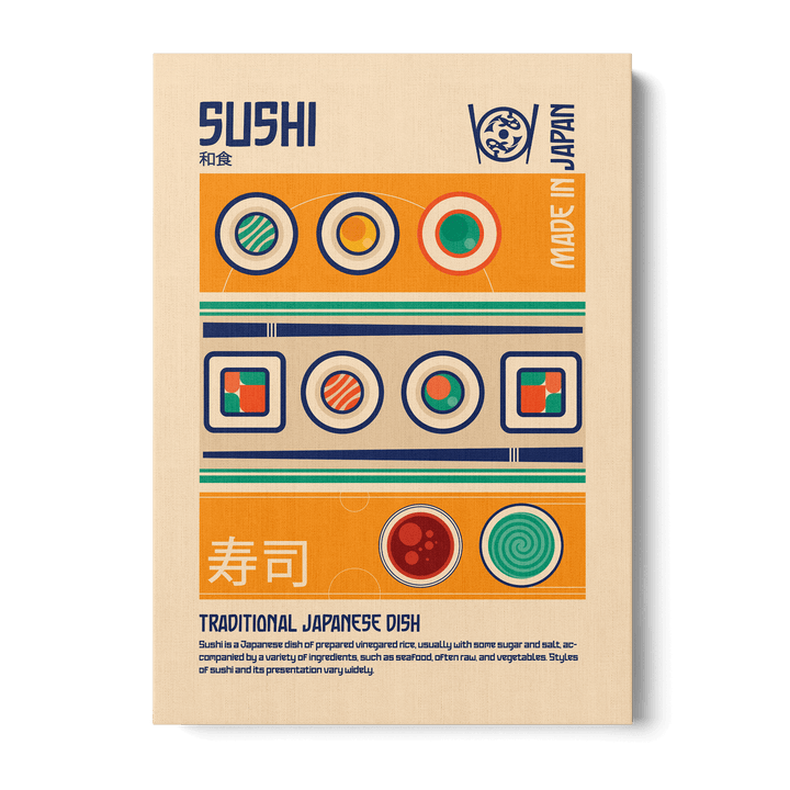 Sushi Japanese Food Canvas