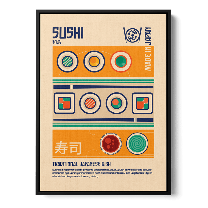 Sushi Japanese Food Canvas