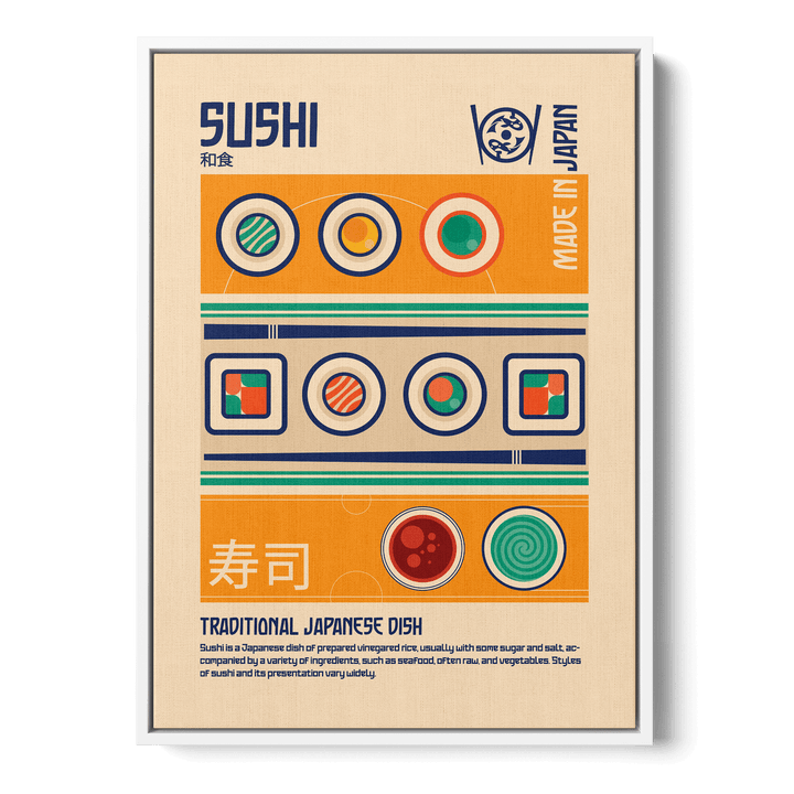 Sushi Japanese Food Canvas