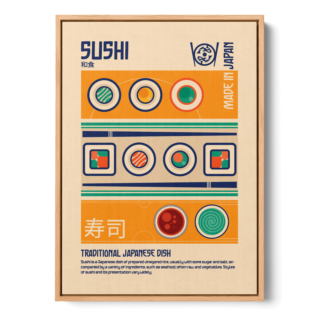 Sushi Japanese Food Canvas