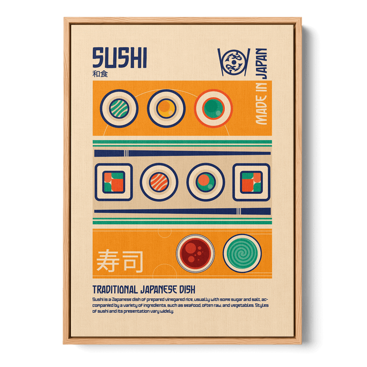 Sushi Japanese Food Canvas
