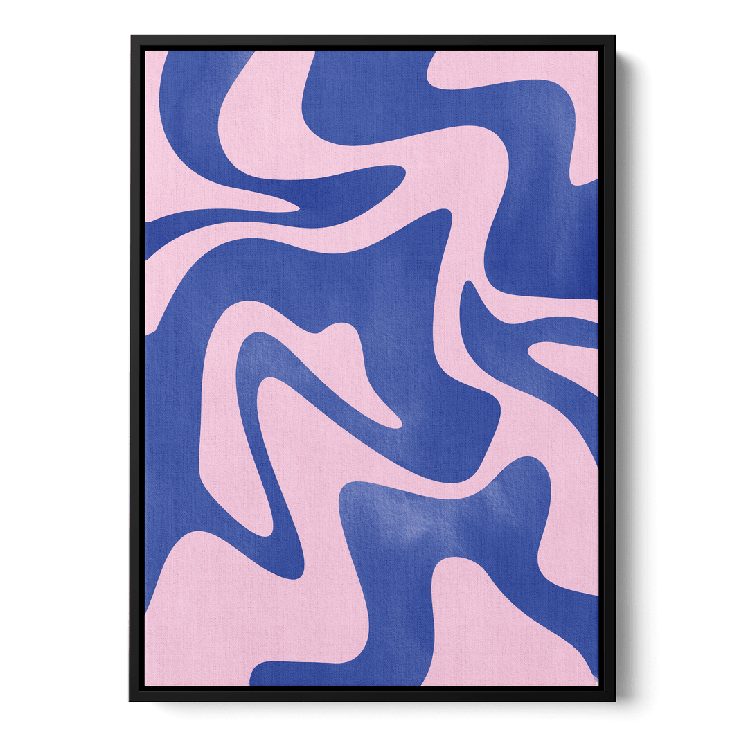 Abstract Blue Wave Canvas