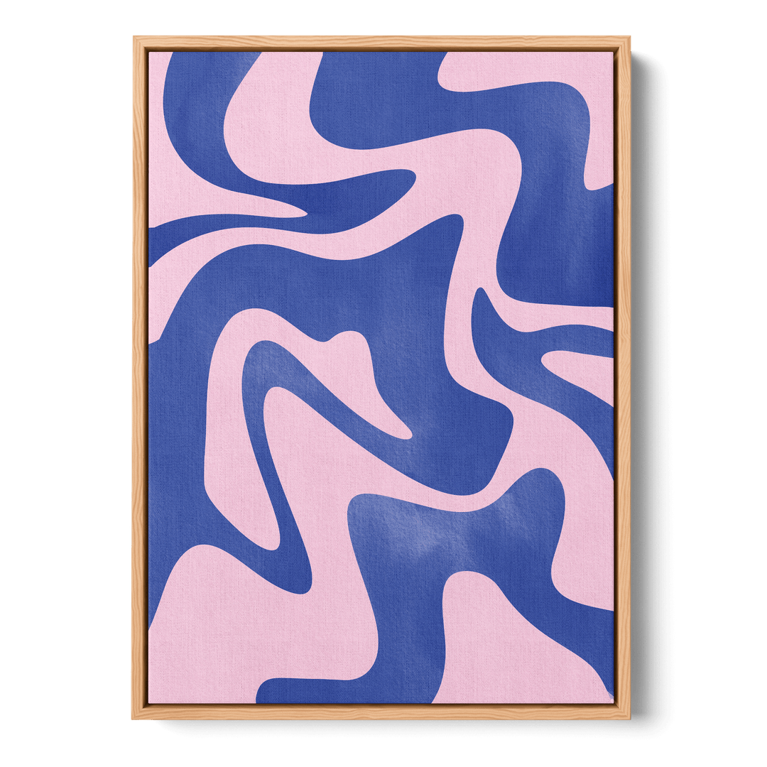 Abstract Blue Wave Canvas