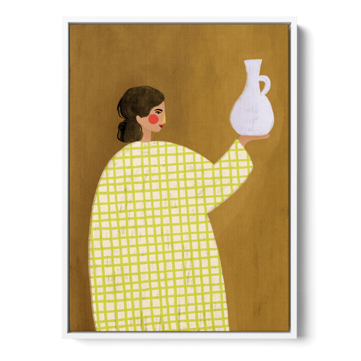 Woman With Vase Canvas