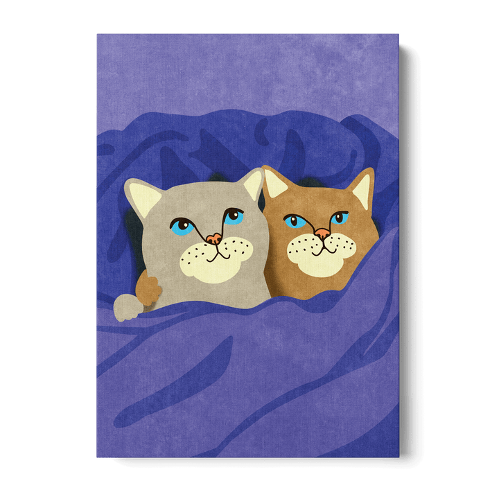 Cats In Bed Canvas