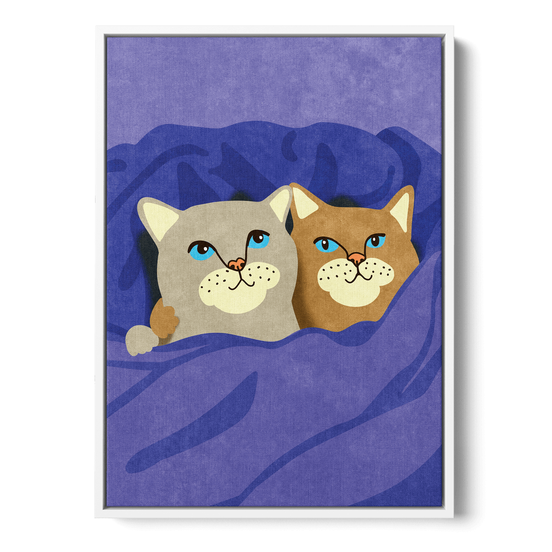 Cats In Bed Canvas