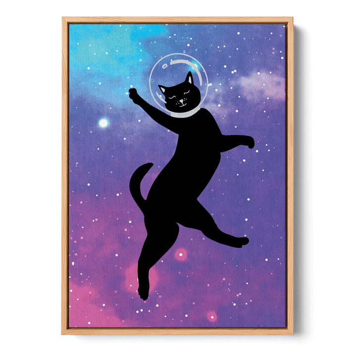 Happy Space Cat Canvas