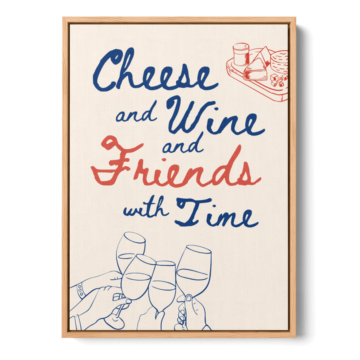 Cheese And Wine Canvas