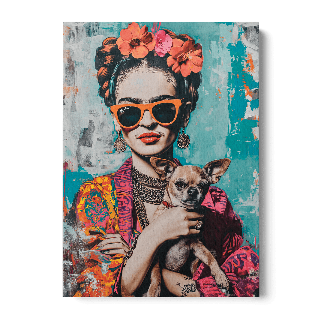 Frida Kahlo Chihuahua Canvas