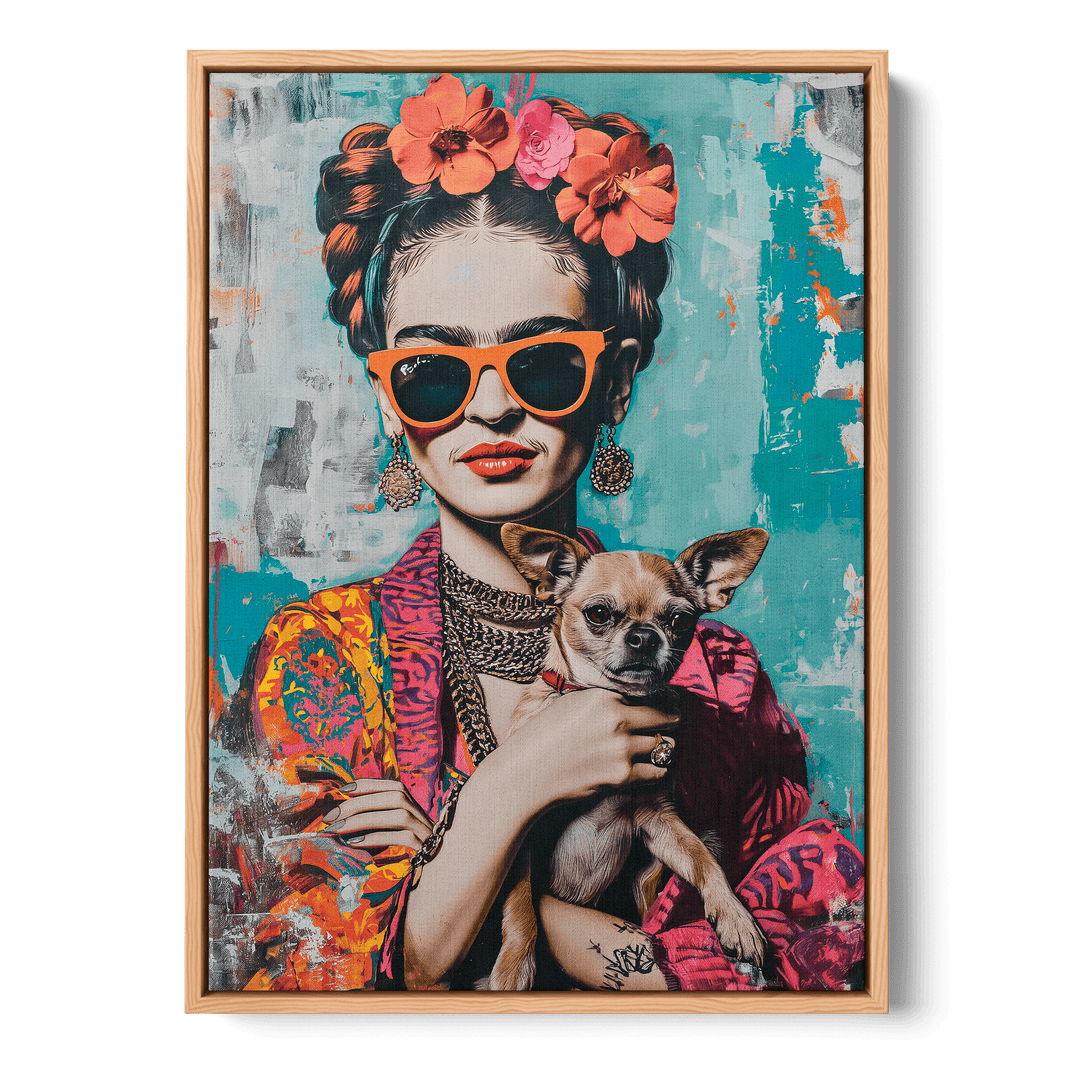 Frida Kahlo Chihuahua Canvas