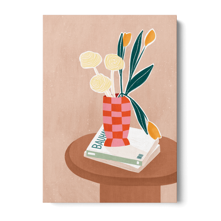 Checkered Vase Canvas