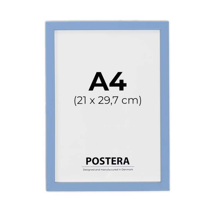 Ljusblå ram - A4
