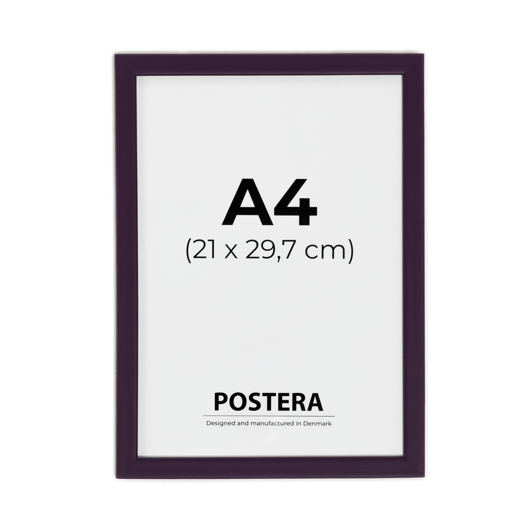 Mörklila ram - A4