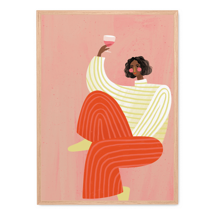 Woman With Glass Of Wine