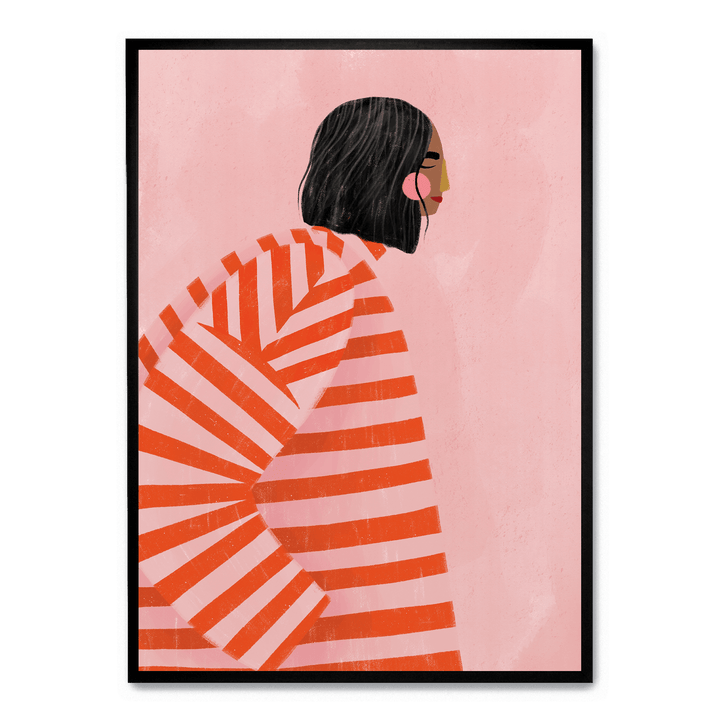 Woman With Orange Stripes