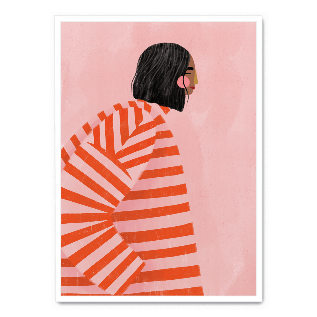 Woman With Orange Stripes