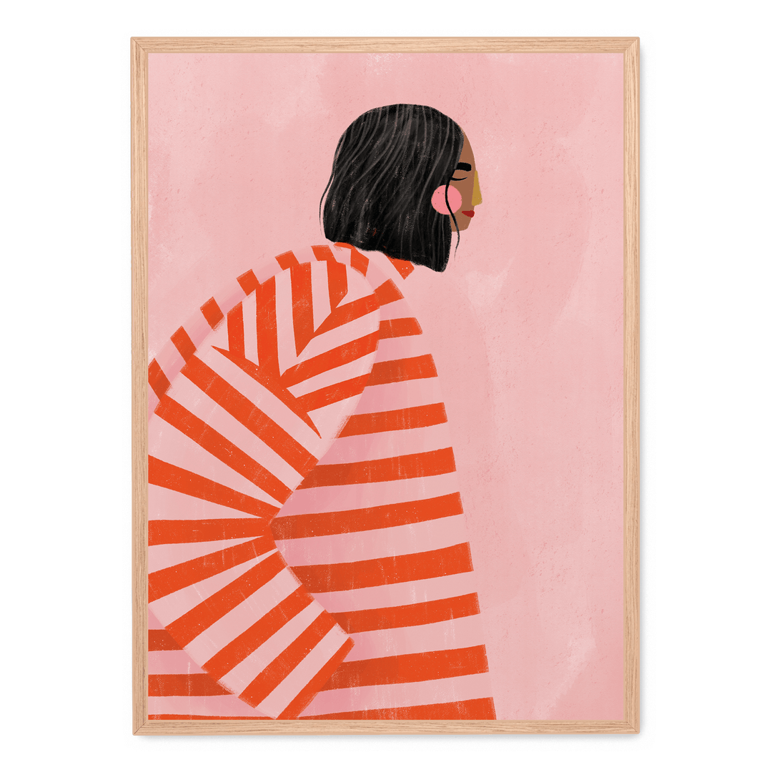 Woman With Orange Stripes
