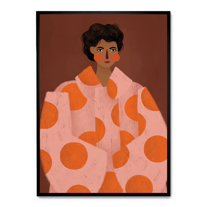 Woman With Orange Dots