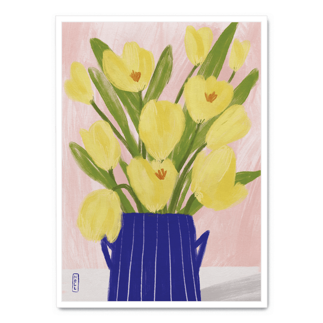 Yellow Tulips In A Vase