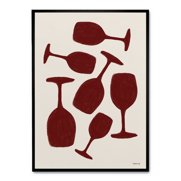 Abstract Wine Glasses