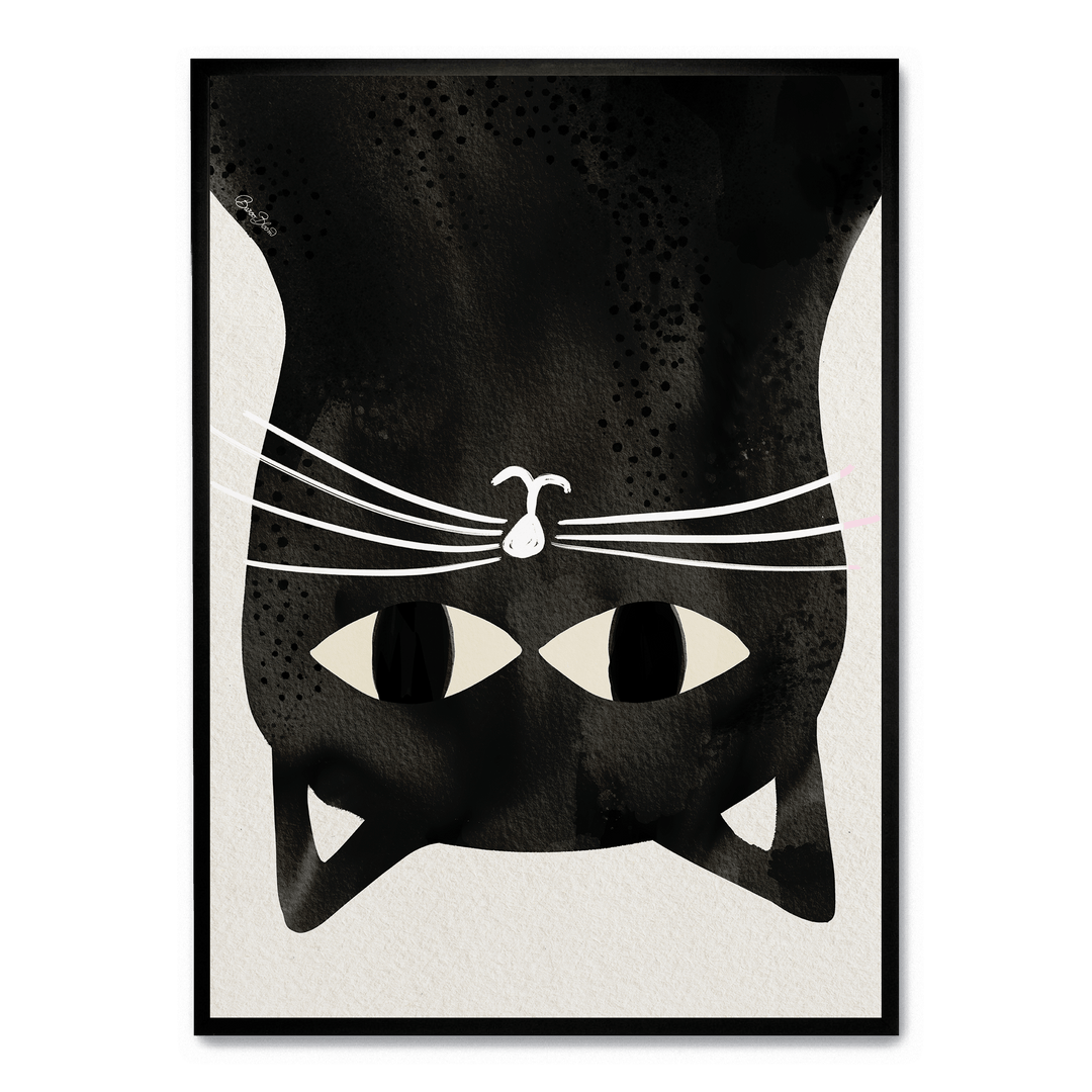 Black Cat Upside Down