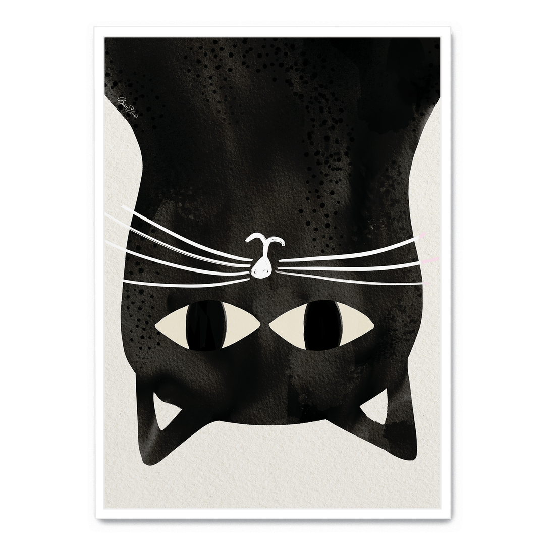 Black Cat Upside Down