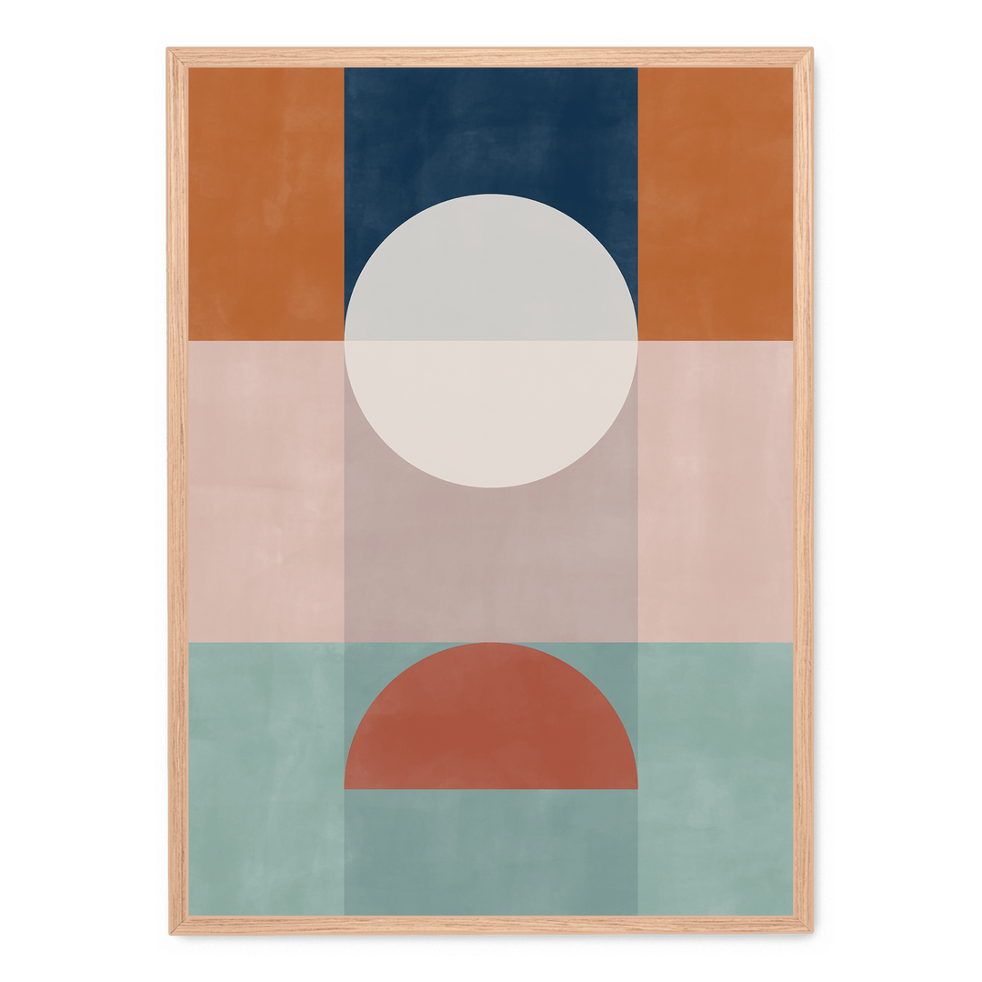 Blue And Rust Geometric No. 2