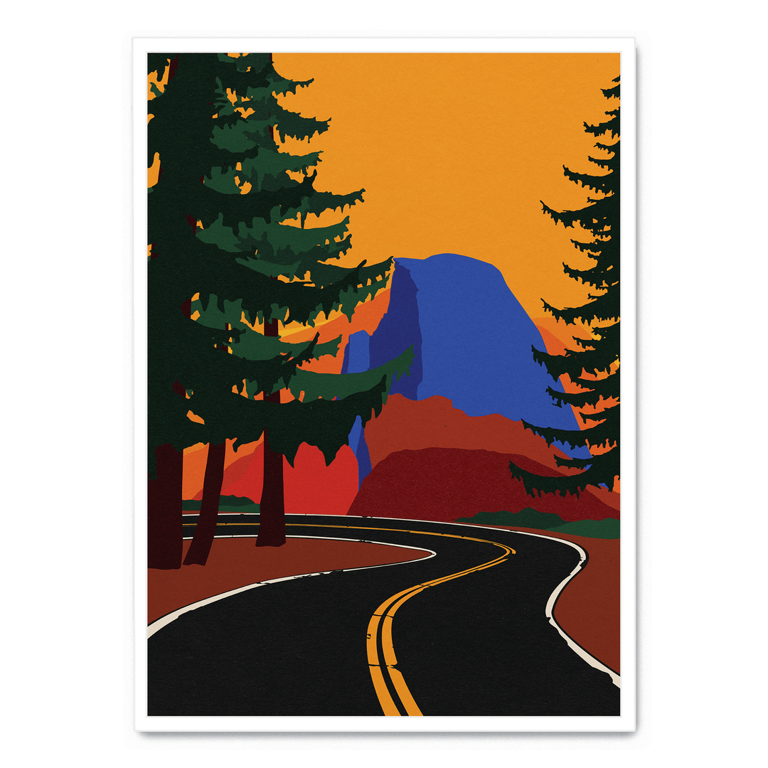 Clacier Road With Half Dome